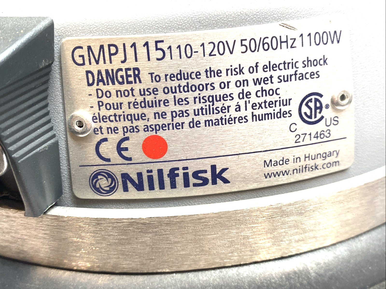 Nilfisk GMPJ 115 Industrial Vacuum 110/120V 1100W - Maverick Industrial Sales