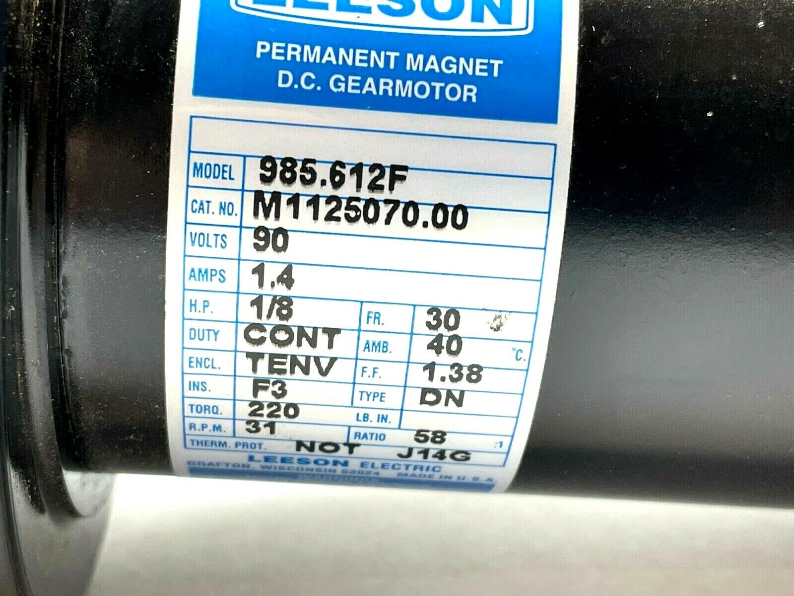 Leeson 985.612F DC Gearmotor P300 Series Parallel Shaft M1125070.00 - Maverick Industrial Sales