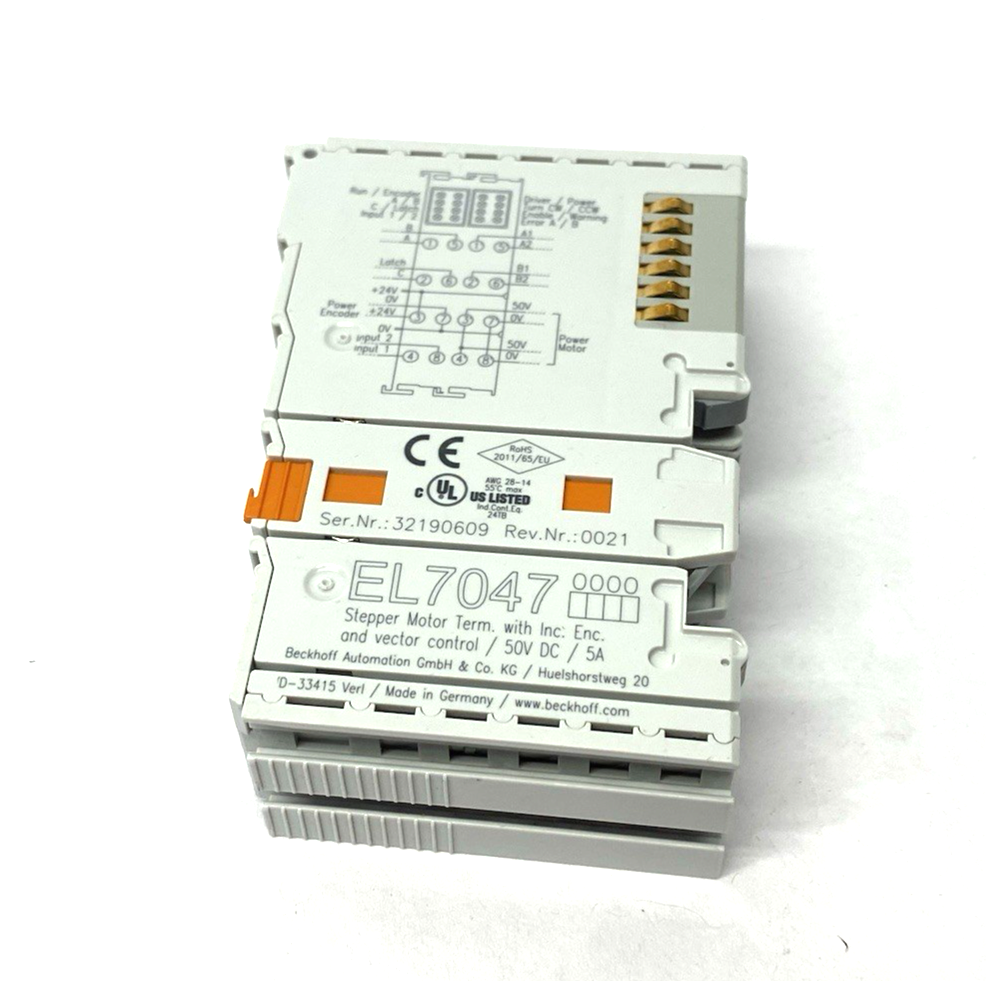 Beckhoff EL7047 EtherCAT Terminal, 1-channel Motion Interface, Stepper Motor - Maverick Industrial Sales