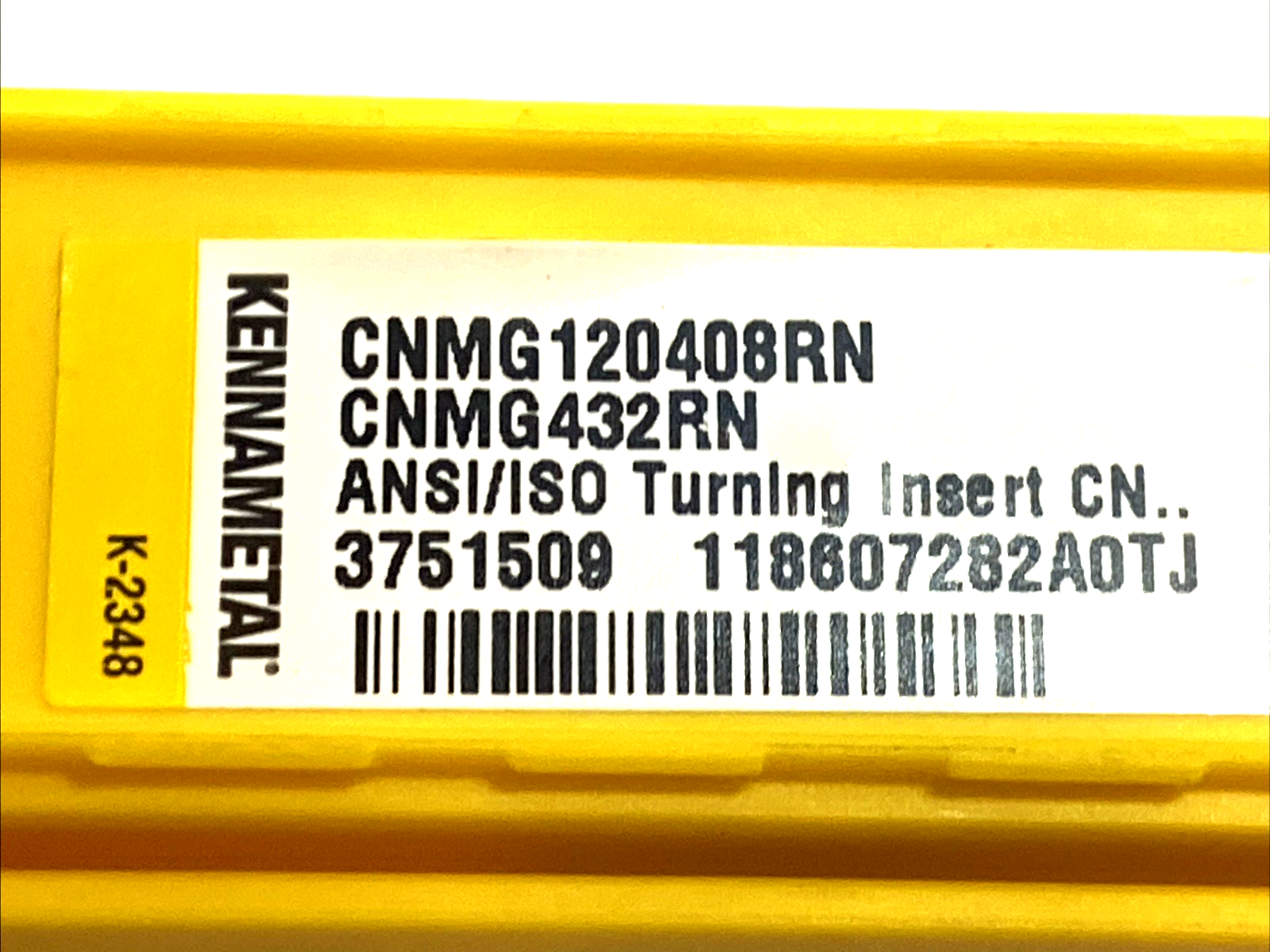 Kennametal 3751509 Kenloc™ CNMG Insert Negative RN CNMG120408RN PKG OF 3 - Maverick Industrial Sales