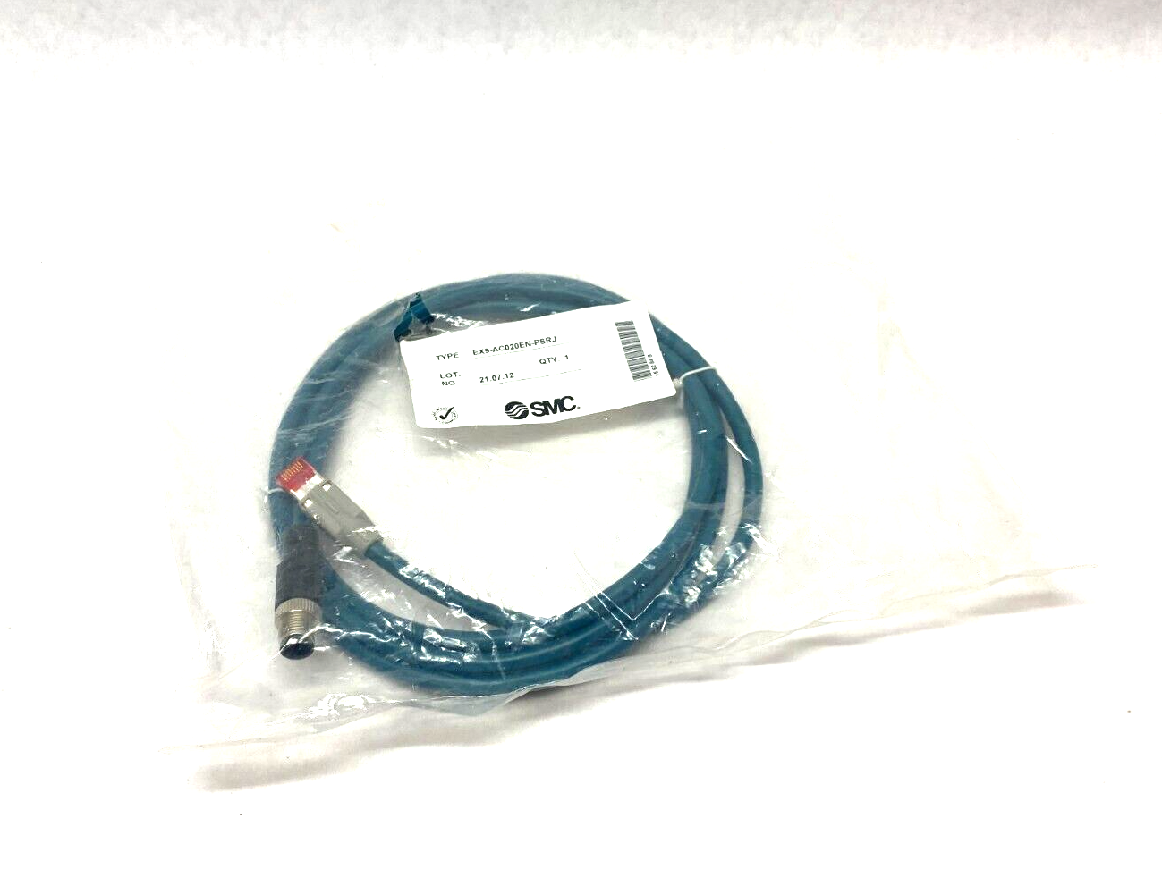 SMC EX9-AC020EN-PSRJ Serial Communication Cable M12 4-Pin Male to RJ45 2m - Maverick Industrial Sales