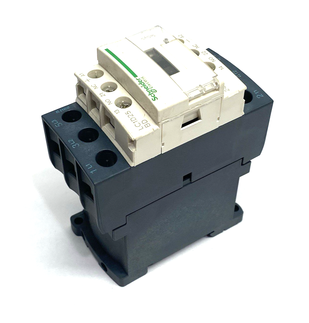 Schneider Electric LC1D25BD IEC Contactor, TeSys Deca, Nonreversing, 25A - Maverick Industrial Sales