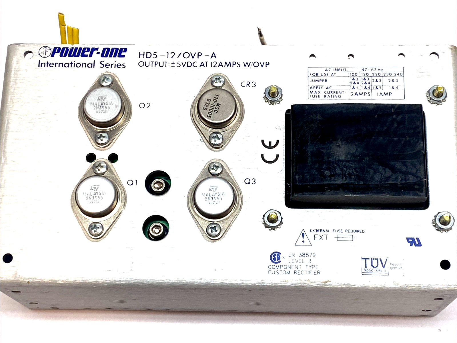 Power-One HD5-12/OVP-A Linear Power Supply 5V 12A - Maverick Industrial Sales