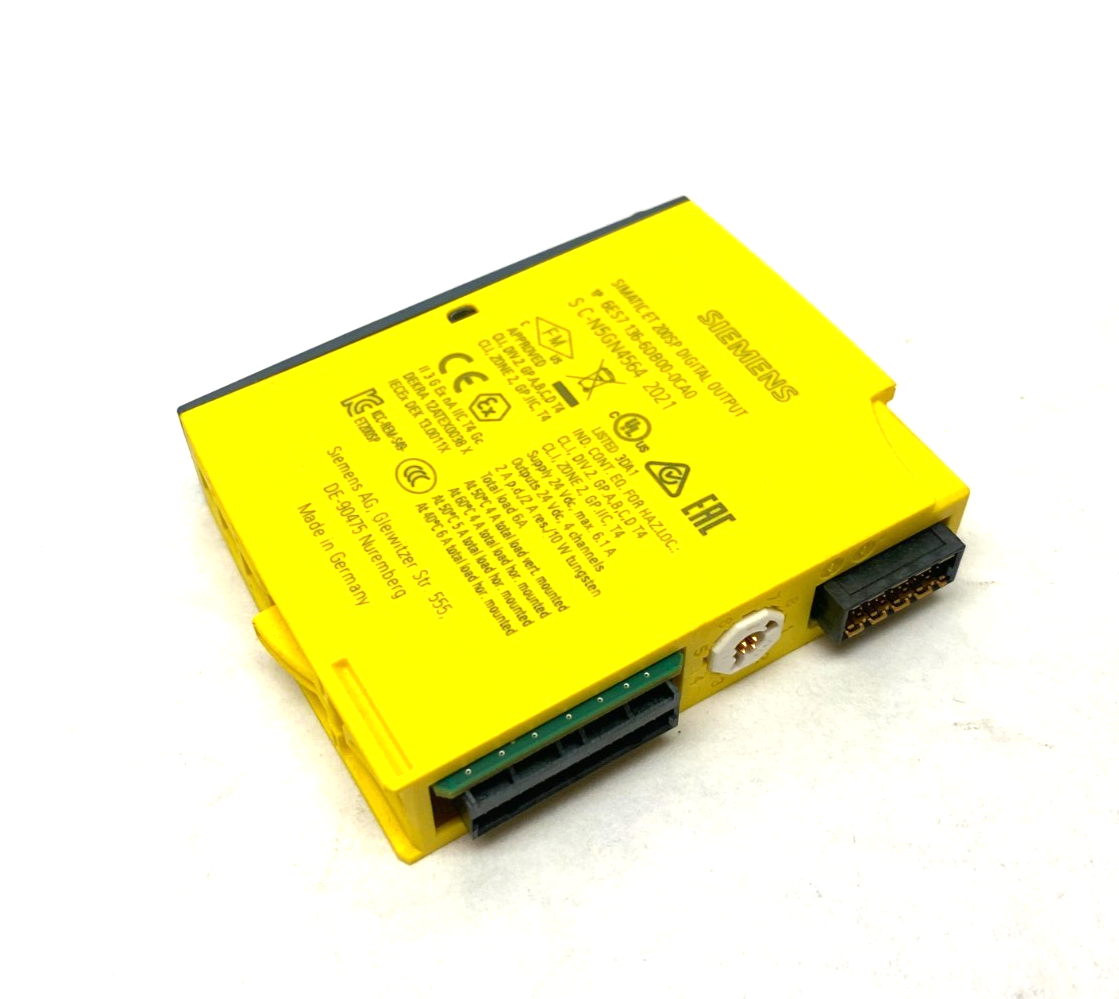 Siemens 6ES7136-6DB00-0CA0 SIMATIC ET 200SP Digital Output Mod F-DQ 4X24 V DC/2A - Maverick Industrial Sales