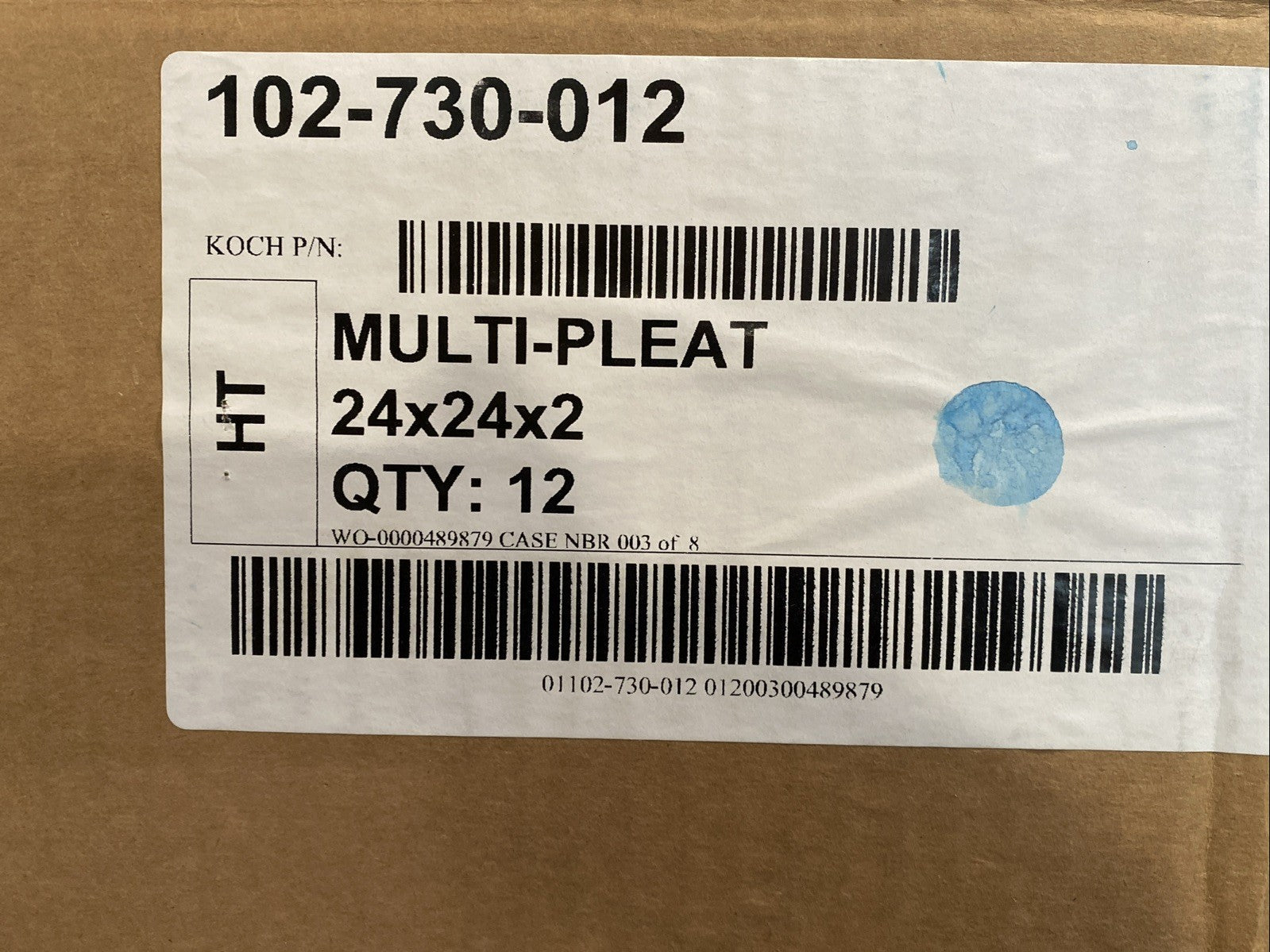 102-730-012 | Koch Oil Mist Discharge Filter 0.3 Micron High Efficiency - New - Maverick Industrial Sales