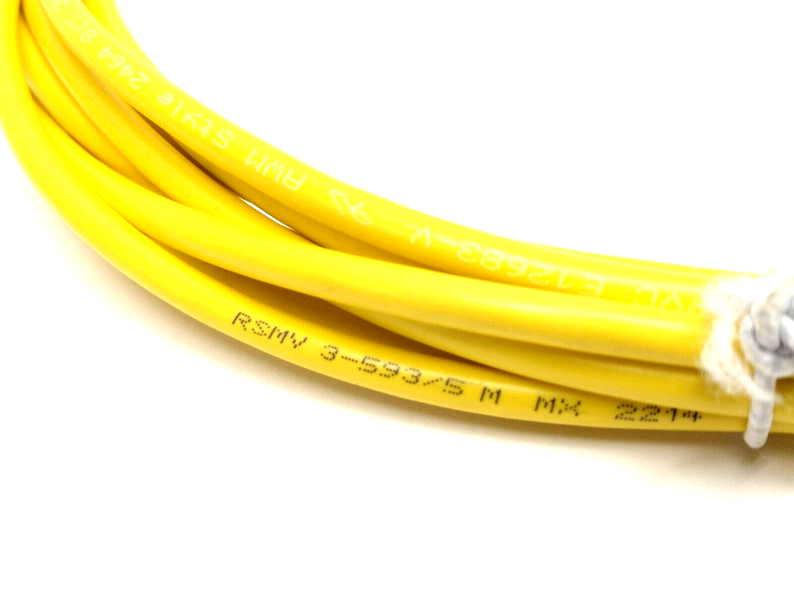 Lumberg Automation RSMV 3-593/5M Single Ended Cordset M8 3-Pin Male To Leads 5m - Maverick Industrial Sales
