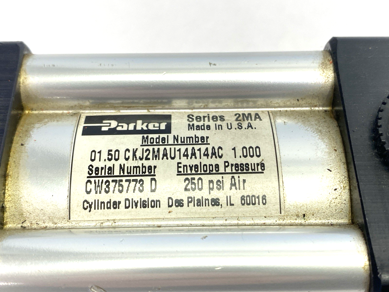 Parker 01.50 CKJ2MAU14A14AC 1.000 Pneumatic Cylinder 2MA - Maverick Industrial Sales