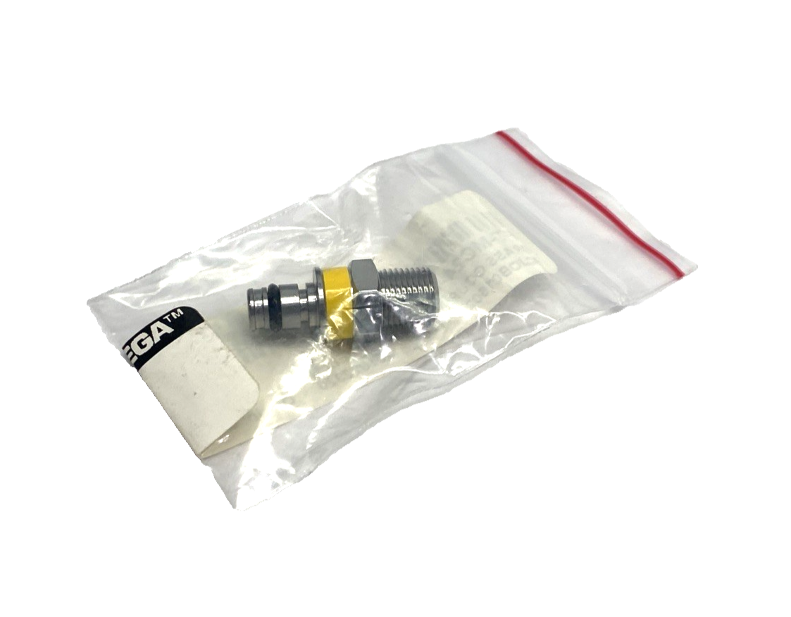 FT-MC24-02-K2 | Omega Chrome-Plated Brass Quick Coupling Insert, Yellow, 1/8" NPT - New - Maverick Industrial Sales