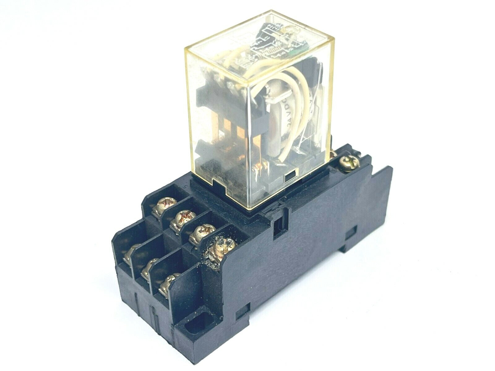PYF14A,MY4N | Omron PYF14A Relay Socket w/ Omron MY4N Relay 24VDC - Used - Maverick Industrial Sales