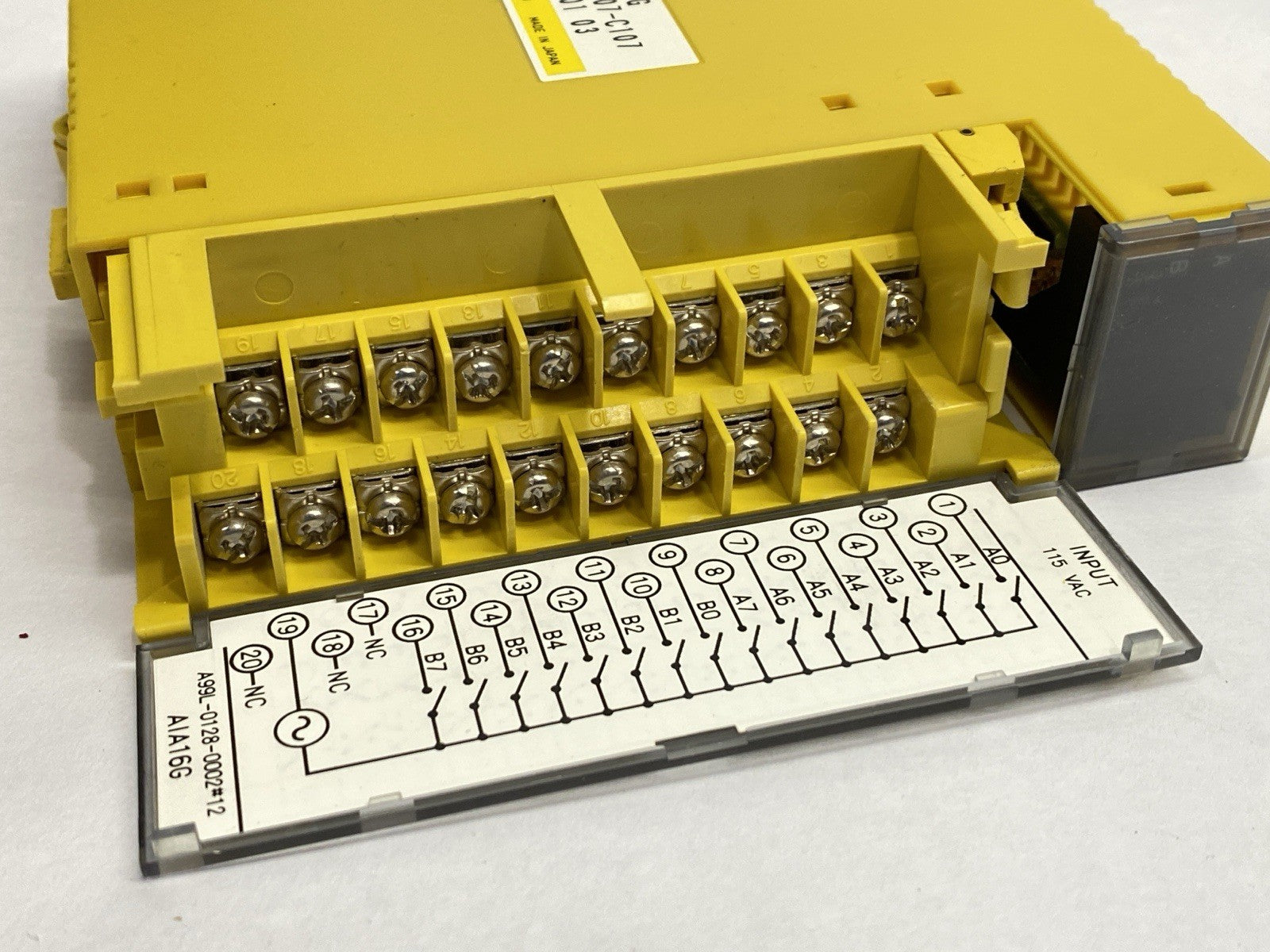 Fanuc AIA16G AC Input Module 16-Point 100VAC A03B-0807-C107 - Maverick Industrial Sales