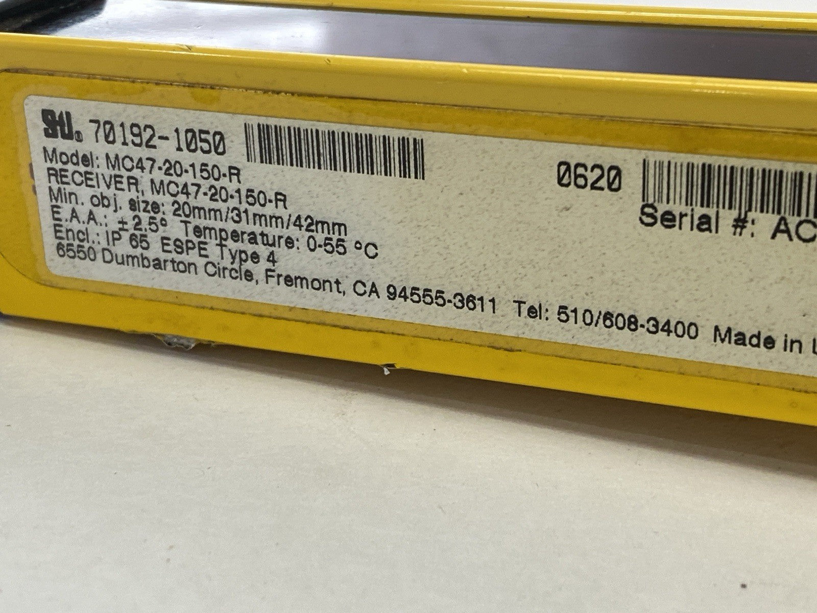 STI MC47-20-150-R Micro Safe Light Curtain Receiver 70192-1050 - Maverick Industrial Sales