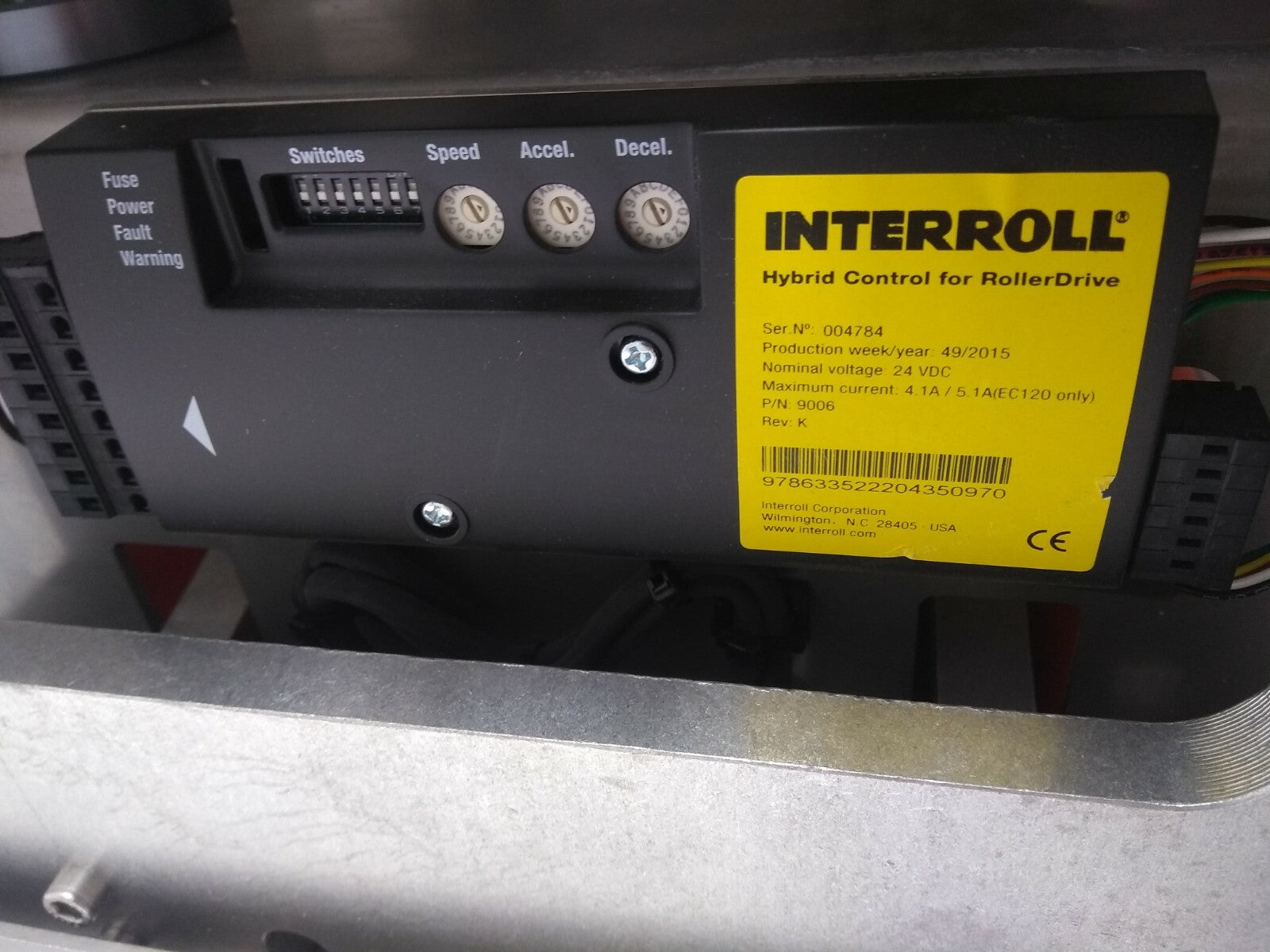Interroll RollerDrive Lift Conveyor Module 9006 21-1/2” x 17-3/4”, 12" Rollers - Maverick Industrial Sales