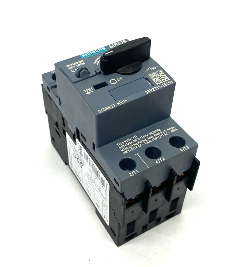 Siemens 3RV2711-1ED10 SIRIUS Motor Starter Circuit Breaker Frame, Size S00, 3P - Maverick Industrial Sales