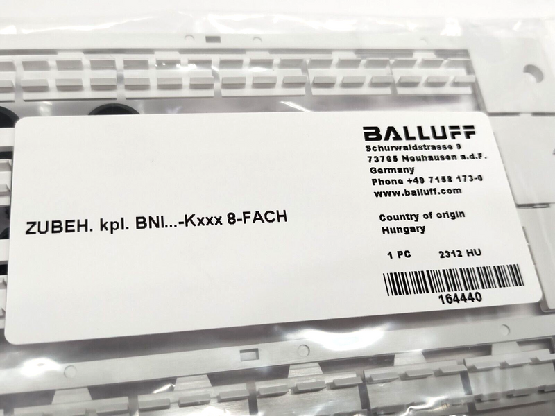 Balluff 164440 BNI Network Block Label Markers & Blank M12 Plugs Kit, 24 Labels - Maverick Industrial Sales