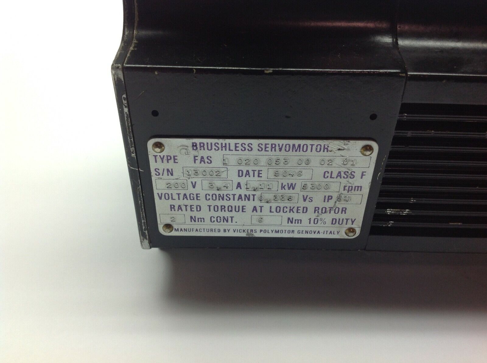 Compumotor KHX-250 Brushless Servomotor 200V 3.4A 5300 RPM - Maverick Industrial Sales