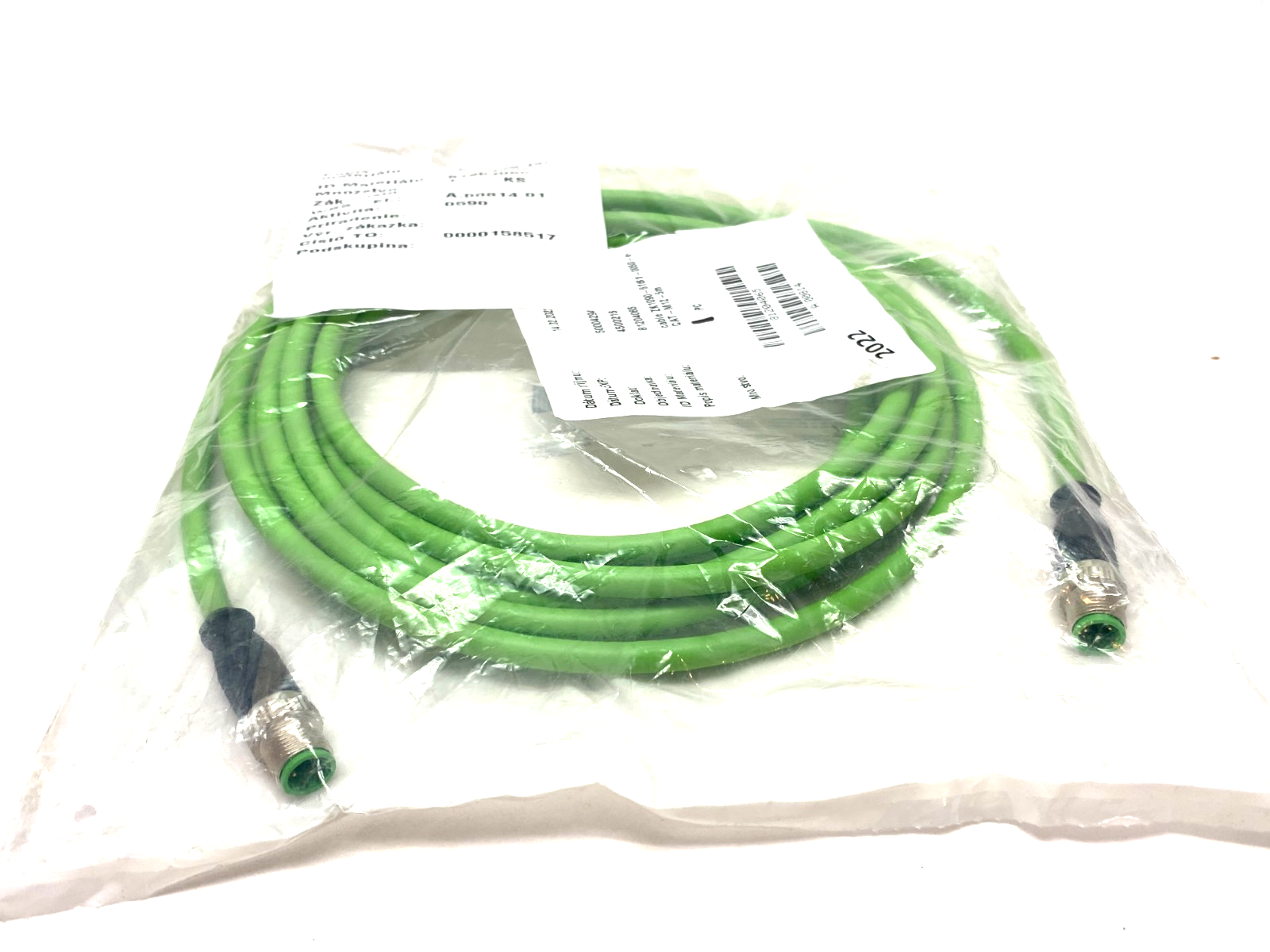 Beckhoff ZK1090-6161-0050 Double Ended EtherCAT Cable M12 4-Pin 053771 - Maverick Industrial Sales