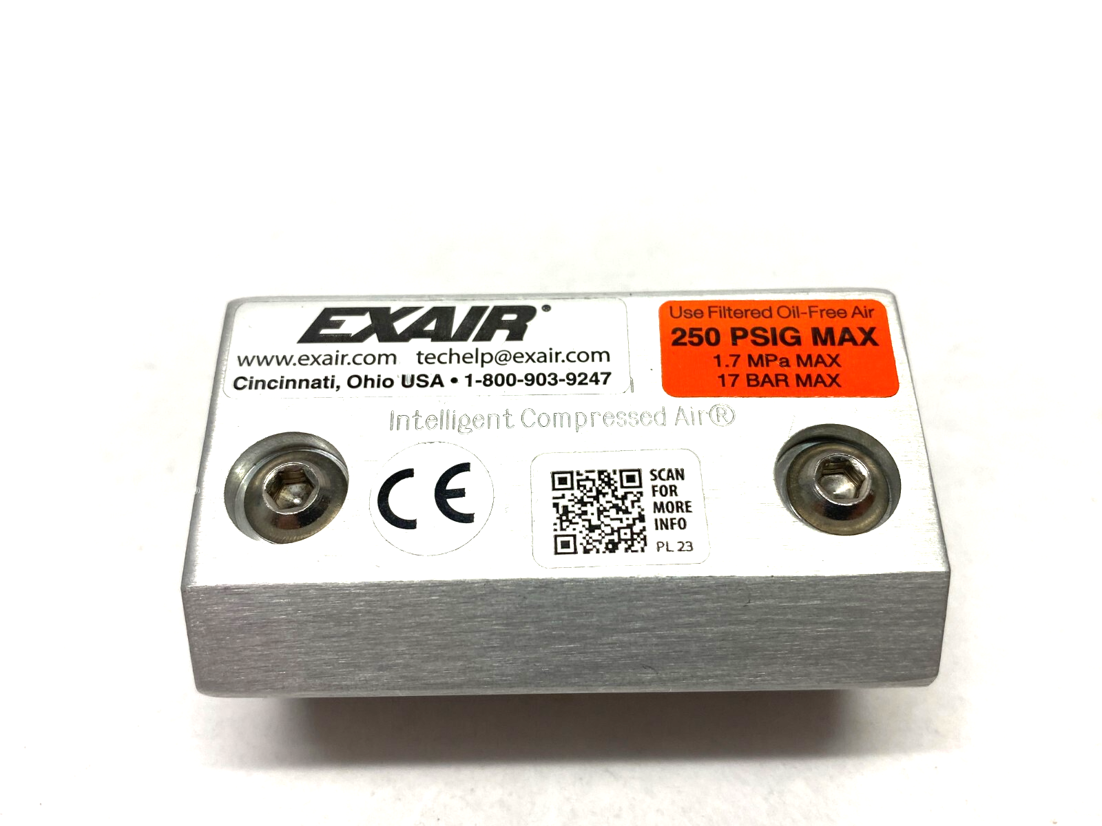 Exair 110003 Super Air Knife 3" 76mm Length Aluminum 1/4" NPT Ports - Maverick Industrial Sales