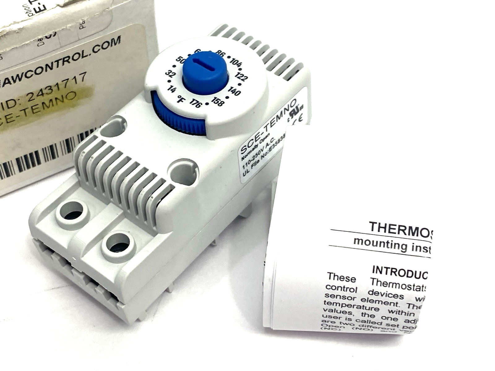 Saginaw Control & Engineering SCE-TEMNO Enclosure Thermostat, Normally Open - Maverick Industrial Sales