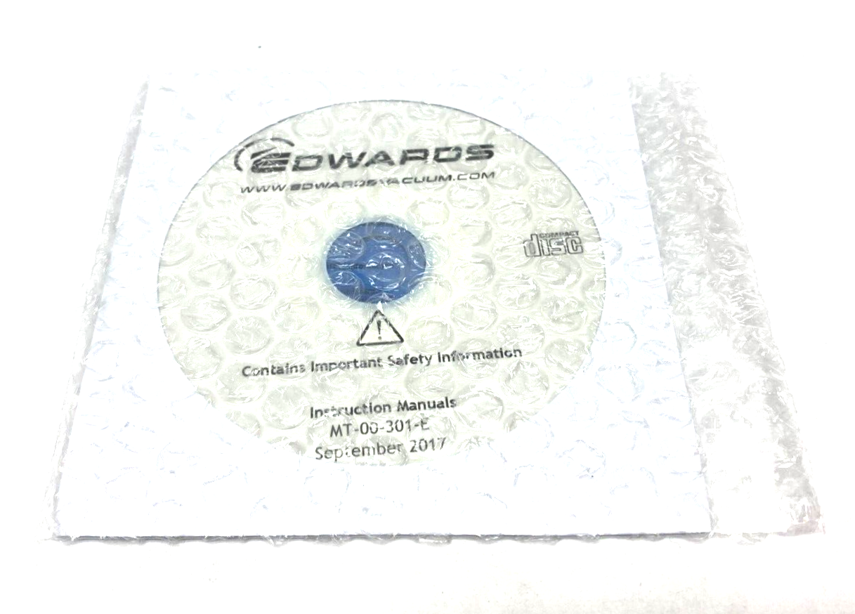 Edwards Vacuum MT-00-301-E Ultra High Vacuum Chamber Instruction Manuals DVD - Maverick Industrial Sales