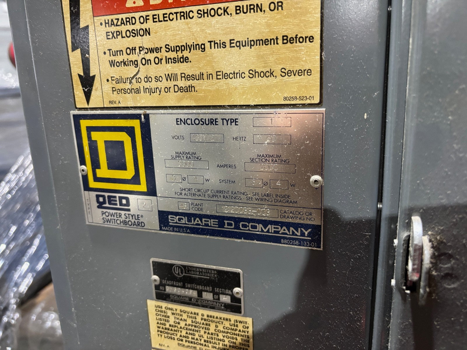 Square D QED 2 Power Style Switchboard 3000A (4) QMB365W 400A Disconnect Switch - Maverick Industrial Sales