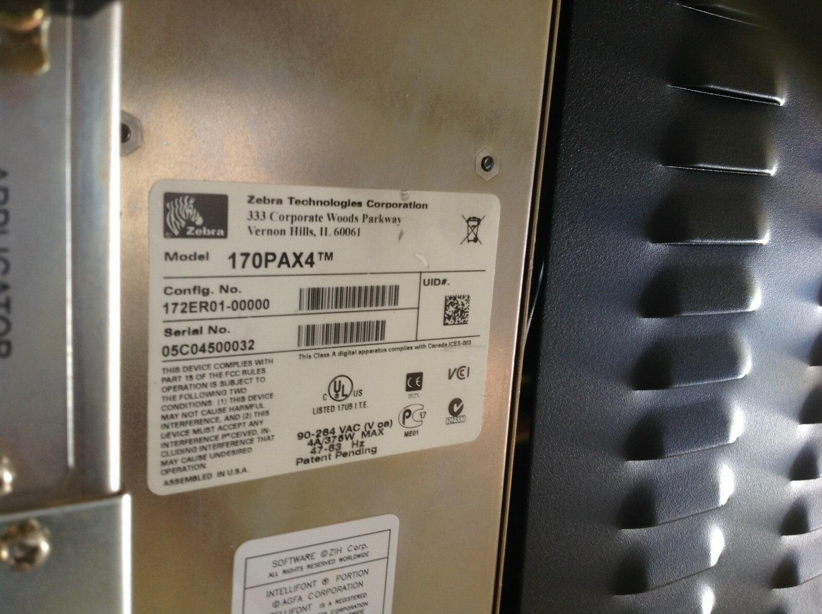 Paragon Labeling Stystems Label Aplicator 300281R with Zebra 170PAX4 120V - Maverick Industrial Sales