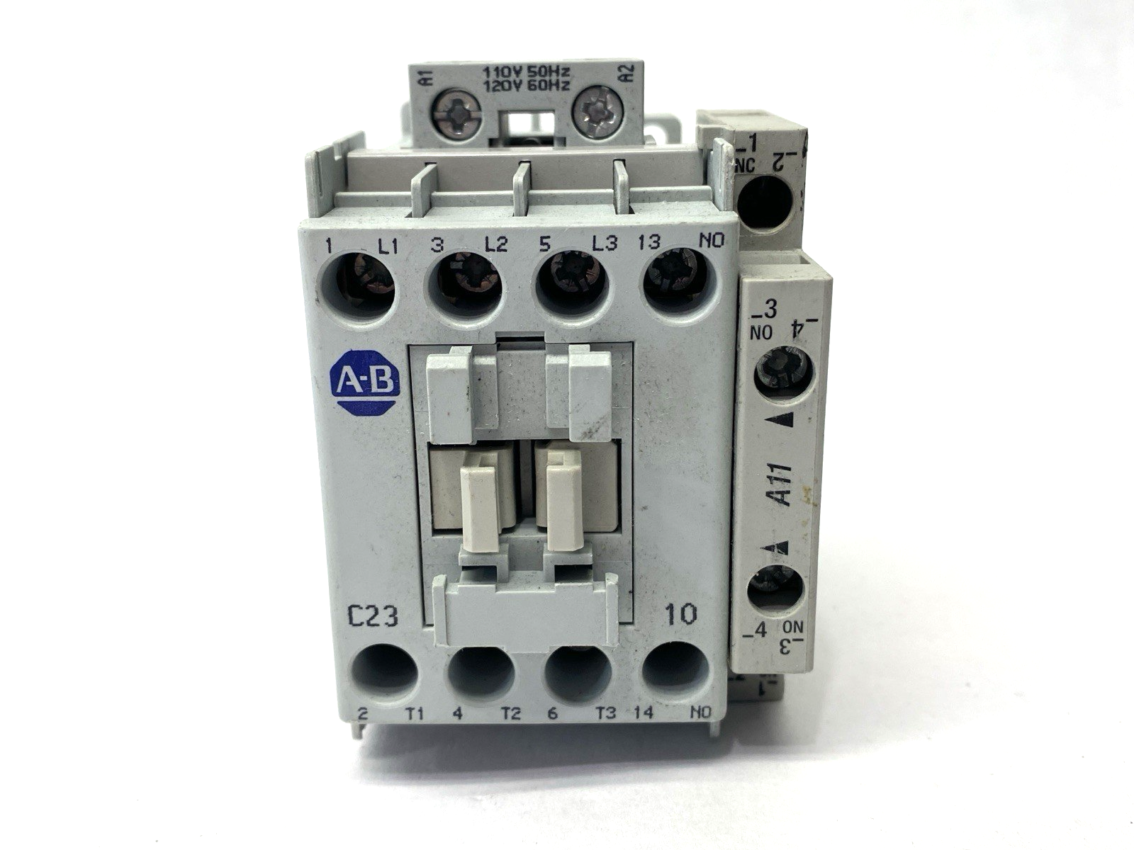 Allen Bradley 100-C23D10 Ser. C IEC Contactor 3-Pole 120VAC 23A w/ 100-S Ser. B - Maverick Industrial Sales