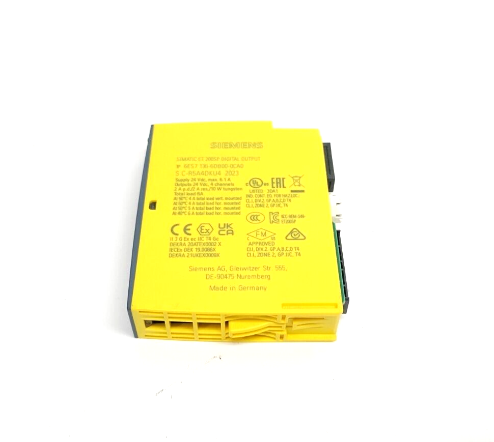 Siemens 6ES7 136-6DB00-0CA0 SIMATIC ET 200SP Digital Output Module 4x24V - Maverick Industrial Sales