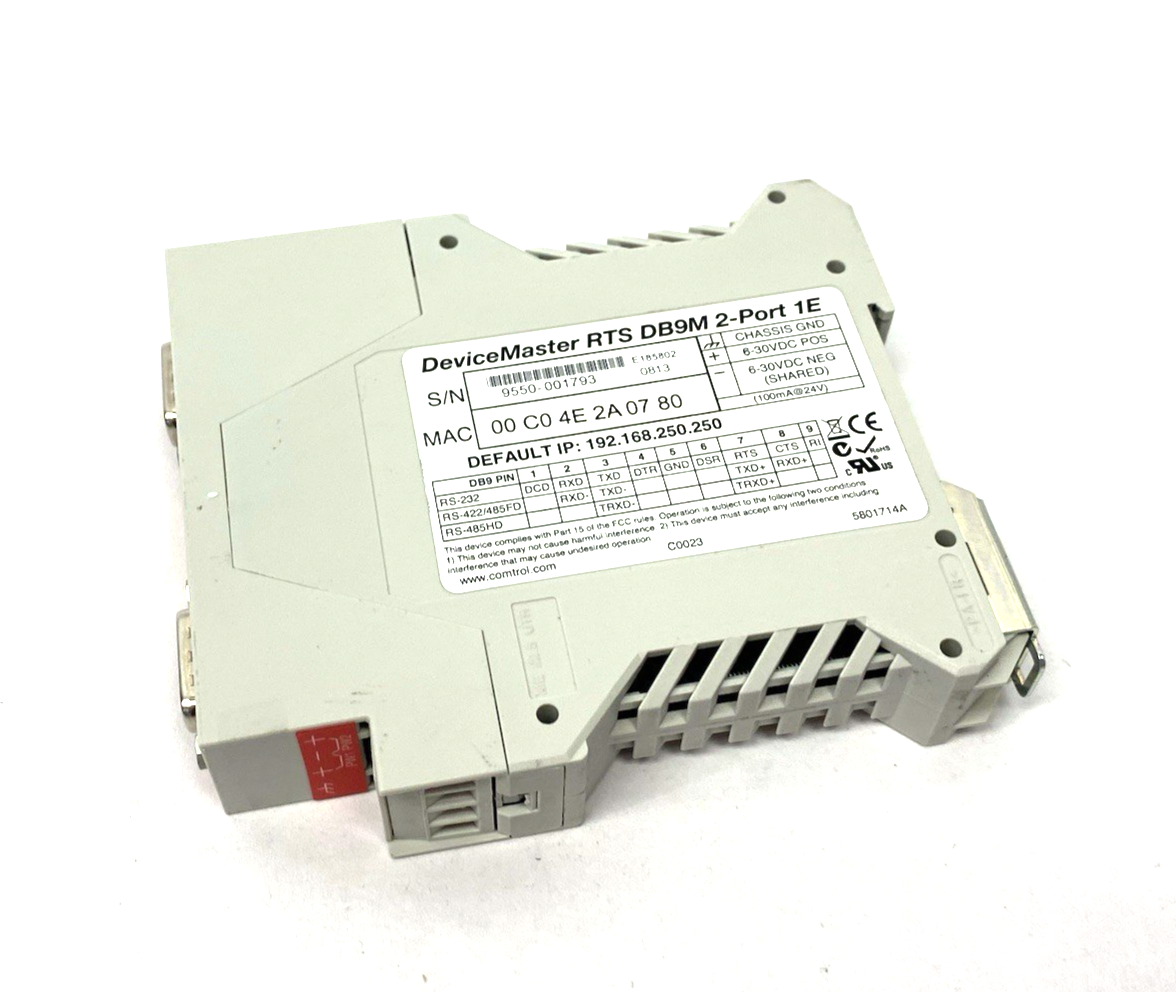 Comtrol DeviceMaster RTS DB9M 2-Port 1E Serial Device Module - Maverick Industrial Sales