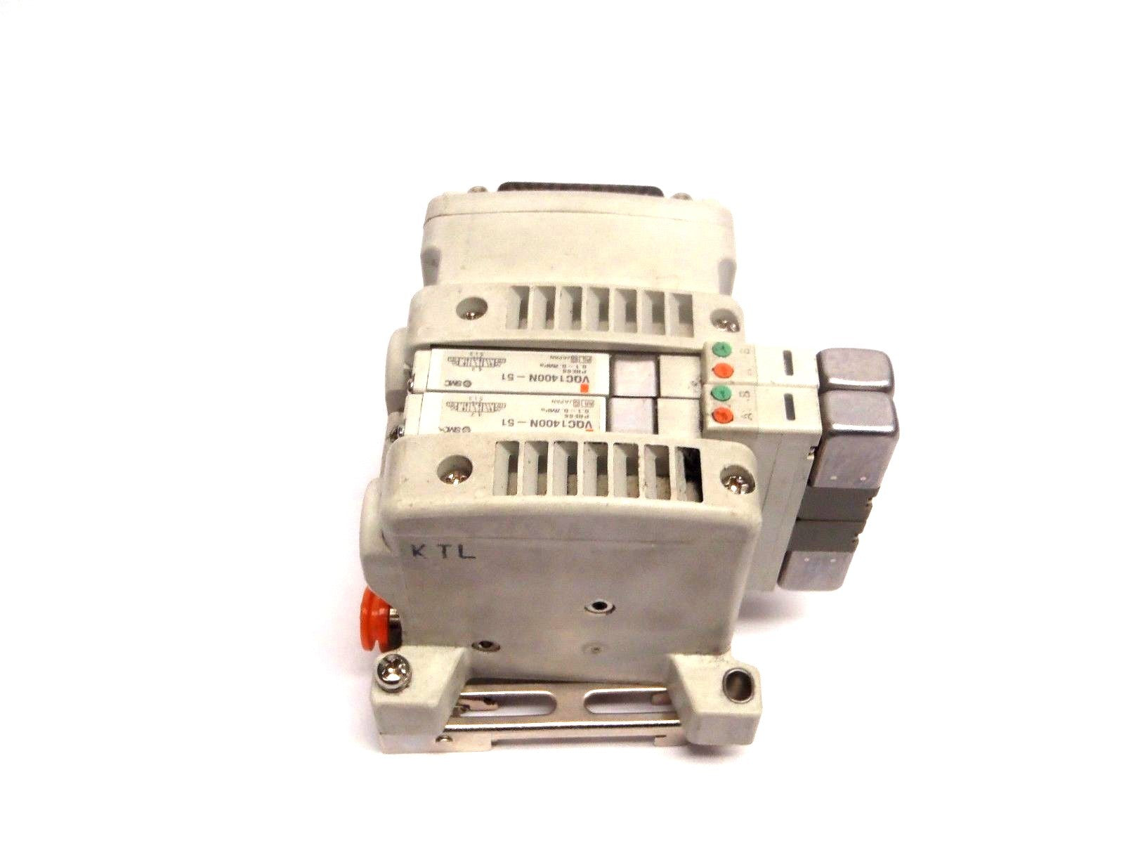 SMC Connector Mainifold With (2) VQC1400N-51 Valves 0.1-0.7MPa 2 Valve - Maverick Industrial Sales