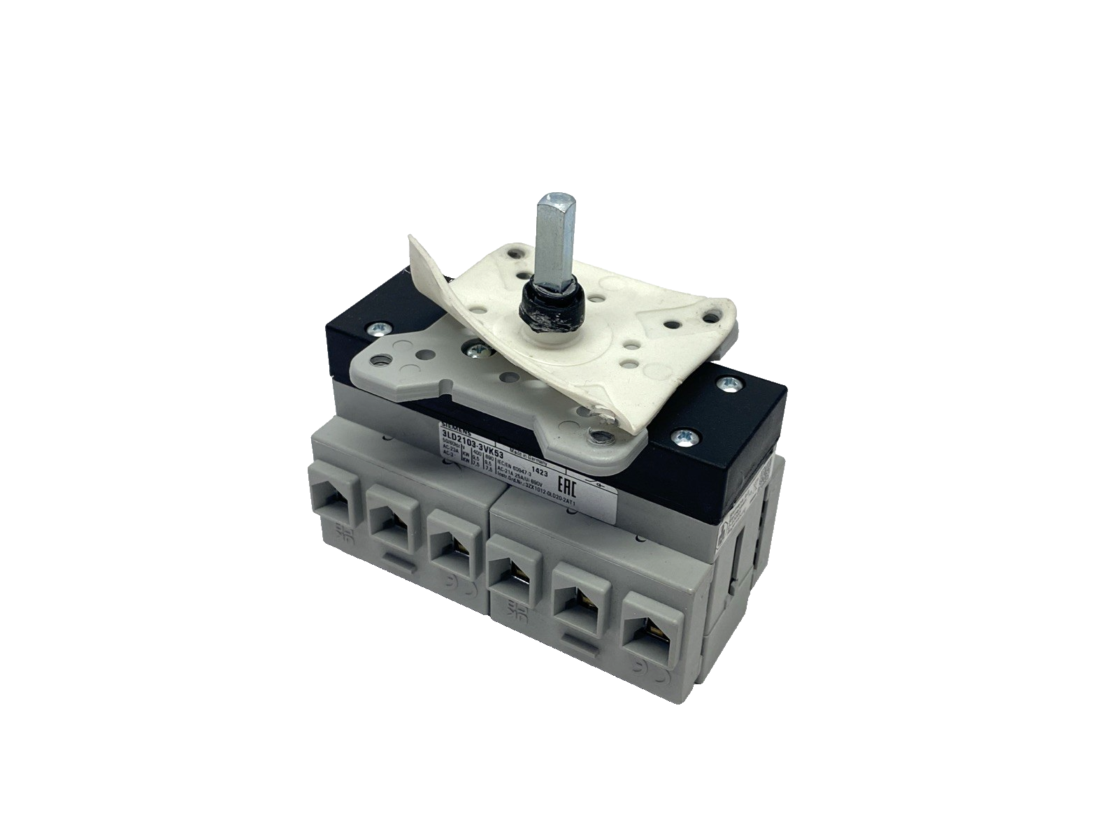 Siemens 3LD2103-3VK53 Rotary Switch Disconnector 6P 25A, AC-23A 400V 9.5kW - Maverick Industrial Sales