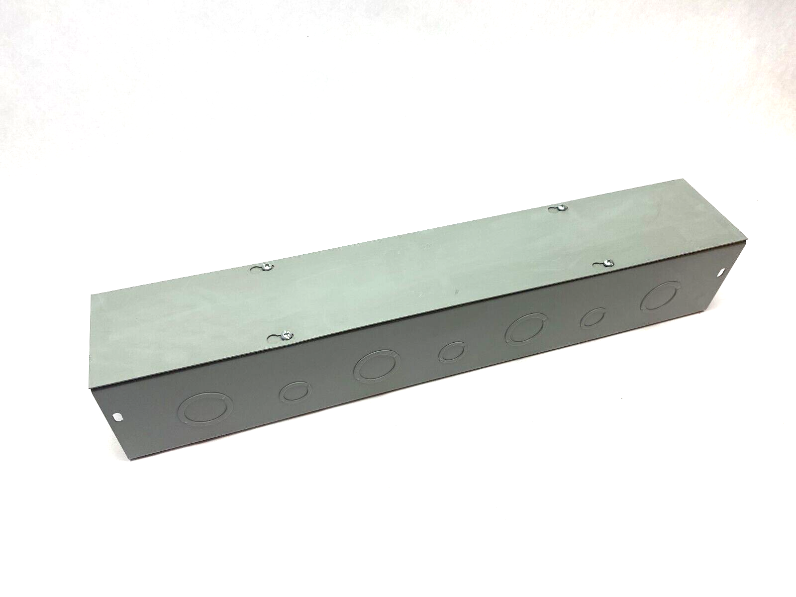 Cooper B-Line 4424G Straight Lay-In Wireway Section 4" x 4" x 24" Gray Steel - Maverick Industrial Sales
