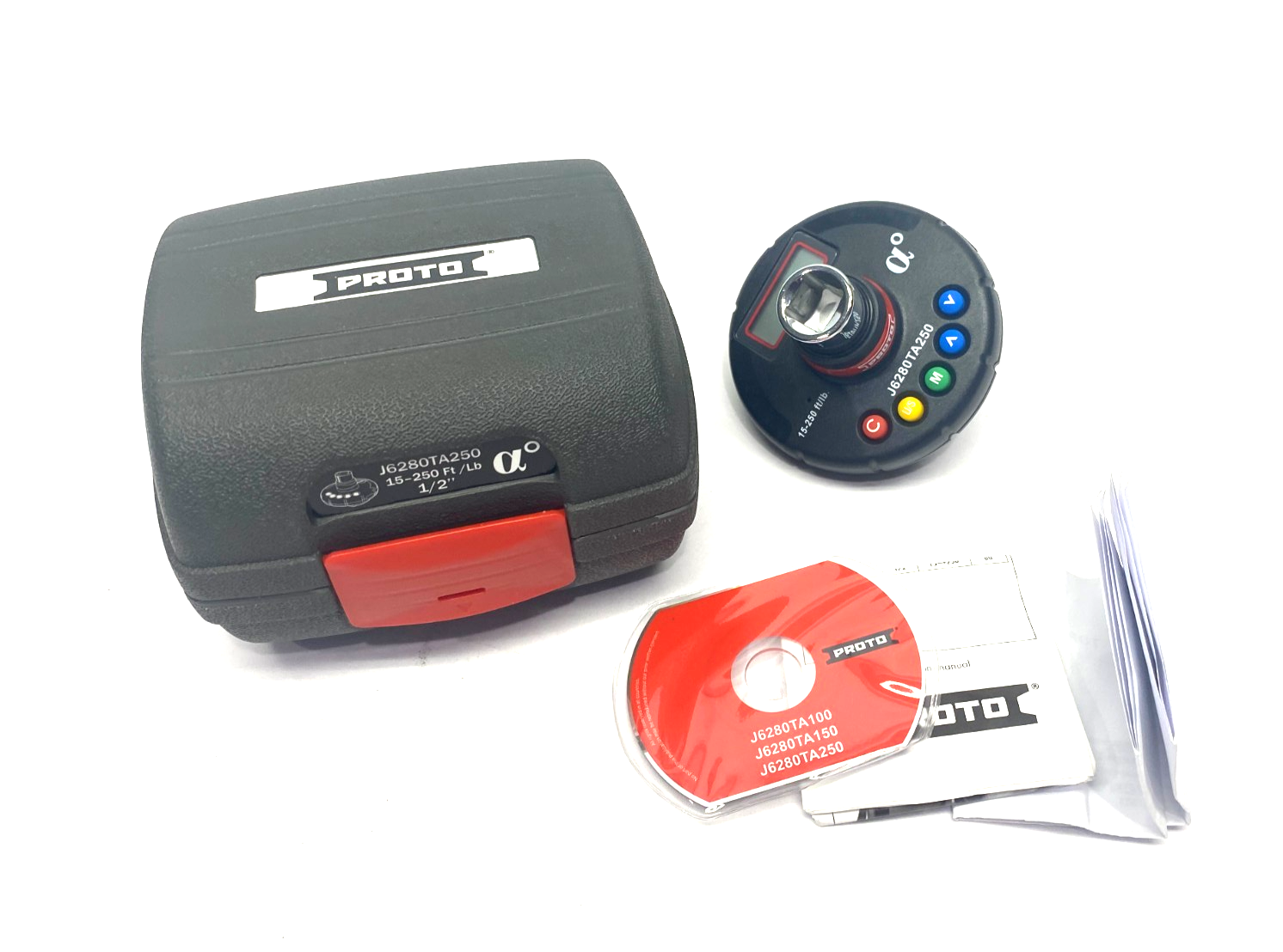 Proto J6280TA250 Digital Torque and Angle Adapter 1/2" Drive 12.5-250.7 ft/lb - Maverick Industrial Sales