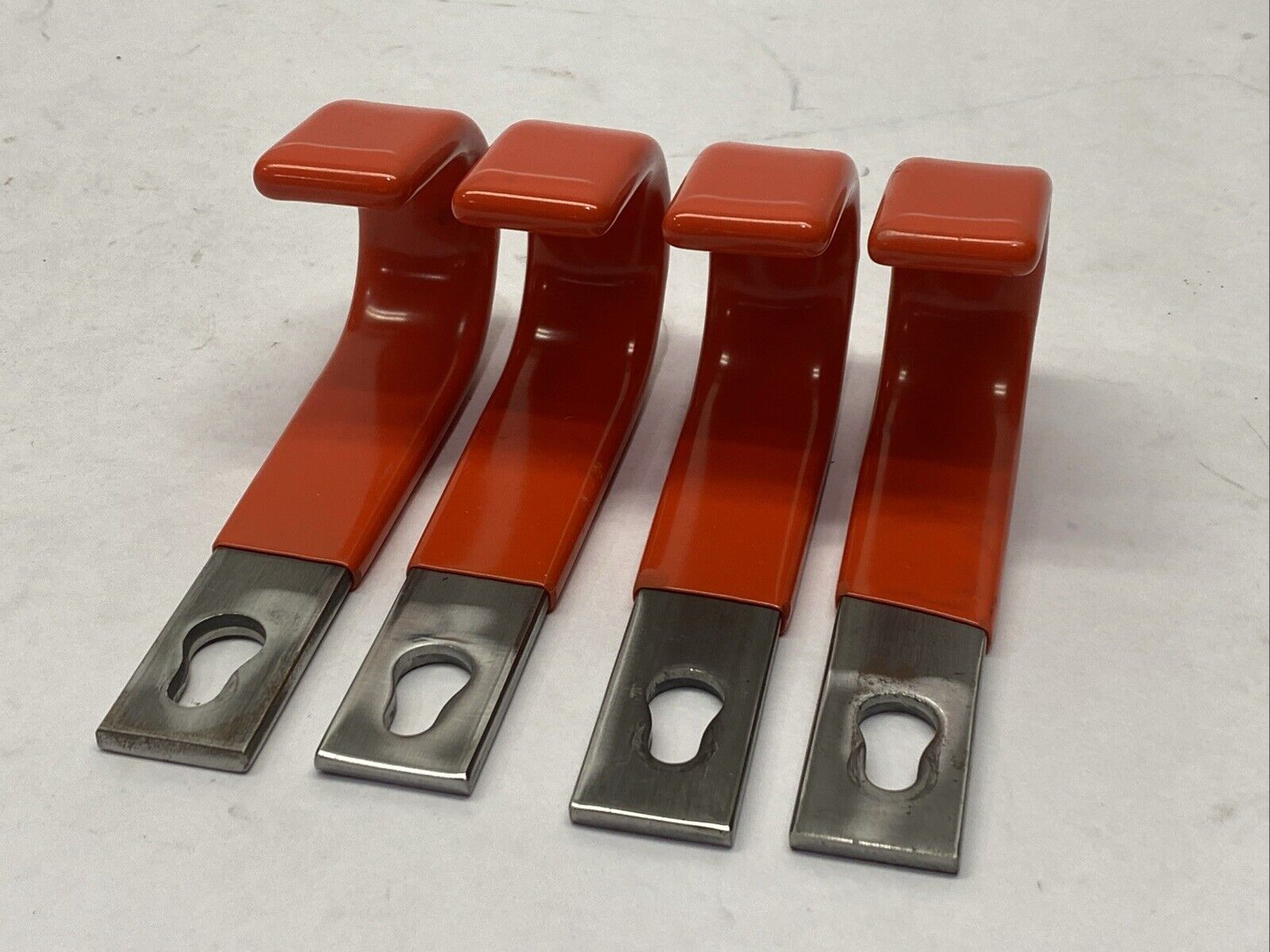 1730A91 Nonmarring Hooks Orange Vinyl Coated 100lbs Capacity LOT OF 4 - Maverick Industrial Sales