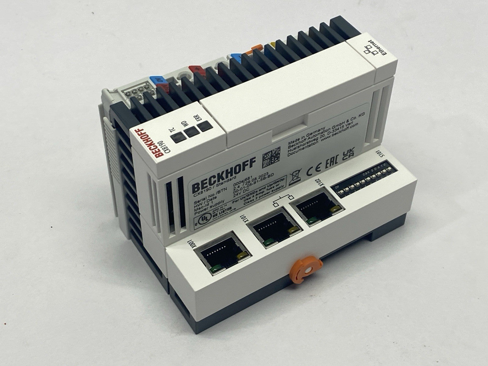 Beckhoff CX8190 PLC Embedded Industrial PC Ethernet Controller 151351 - Maverick Industrial Sales