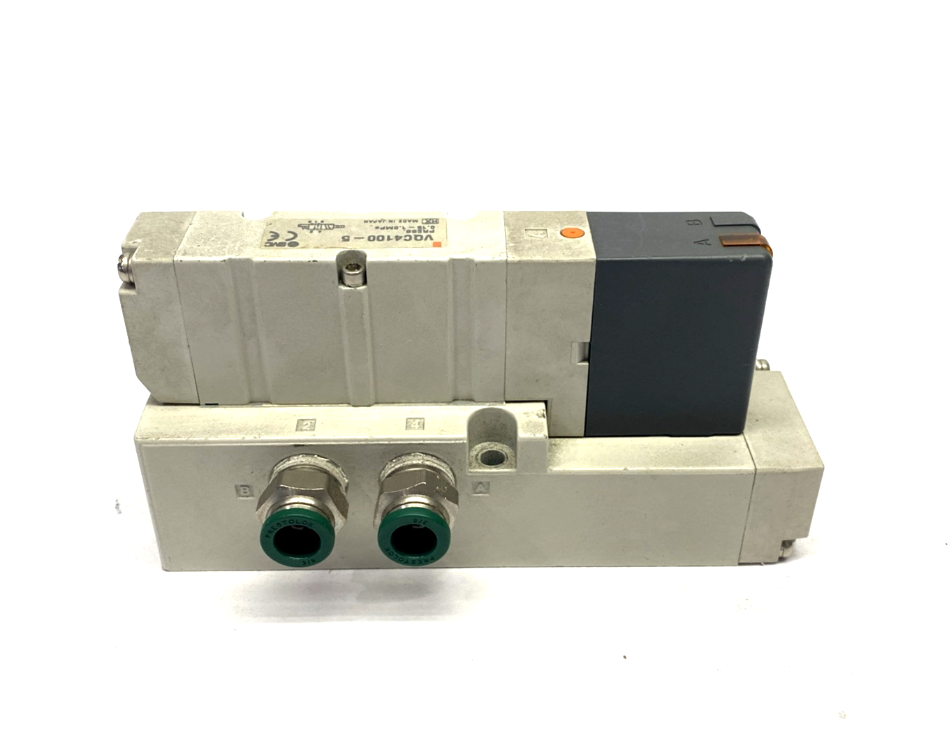 SMC VQC4100-5 Solenoid Valve & Base - Maverick Industrial Sales