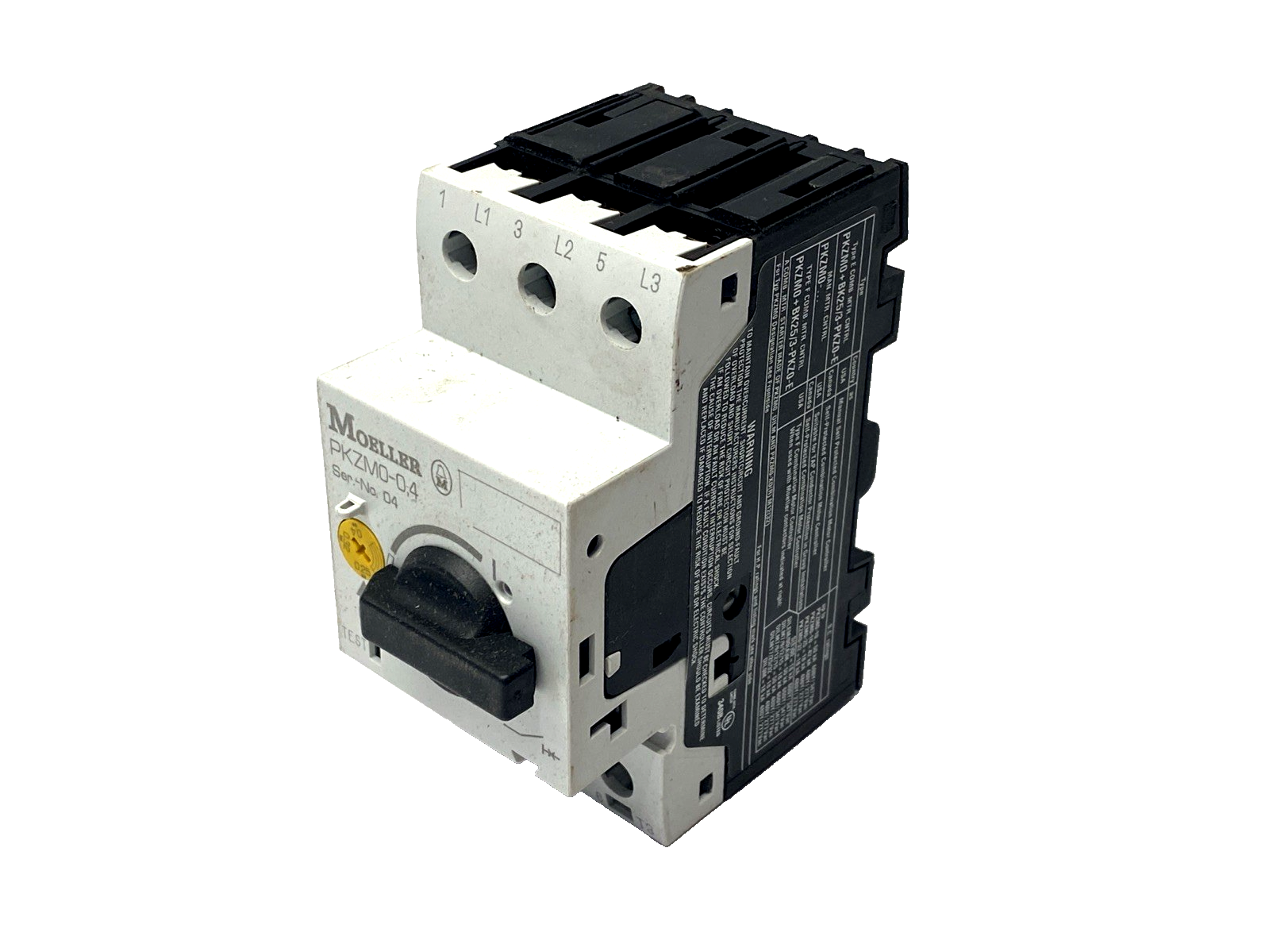 Moeller PKZM0-0,4 Motor Control Circuit Breaker 0.25-0.4A PKZM0-0.4 - Maverick Industrial Sales