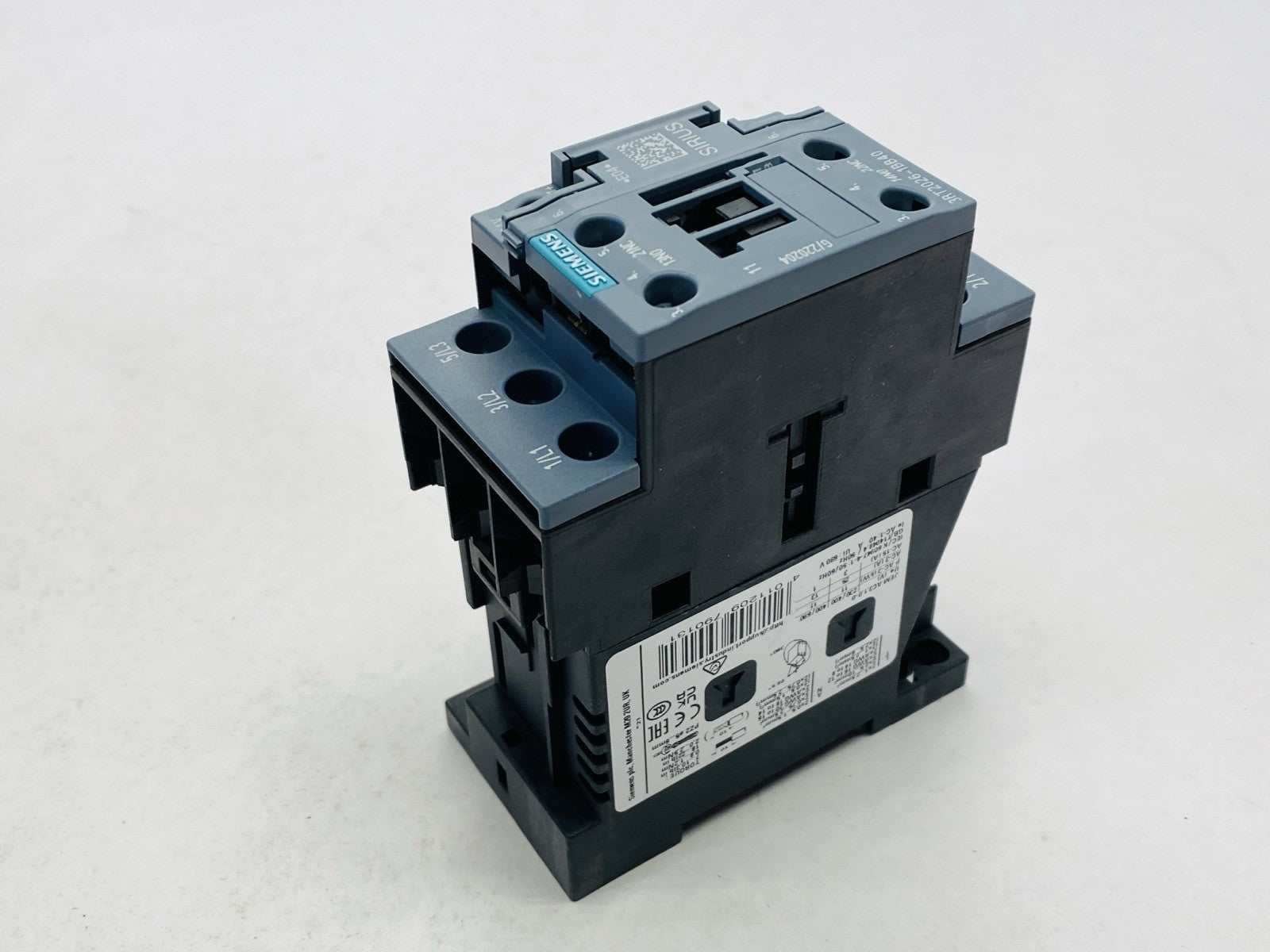 Siemens 3RT2026-1BB40 Power Contactor 3-Pole 25A 11kW 400V 24VDC - Maverick Industrial Sales