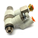 SMC ASP430F-U02-07-X352 Speed Control w/ Check Valve, 1/4" Tube to 1/4" G Thread - Maverick Industrial Sales