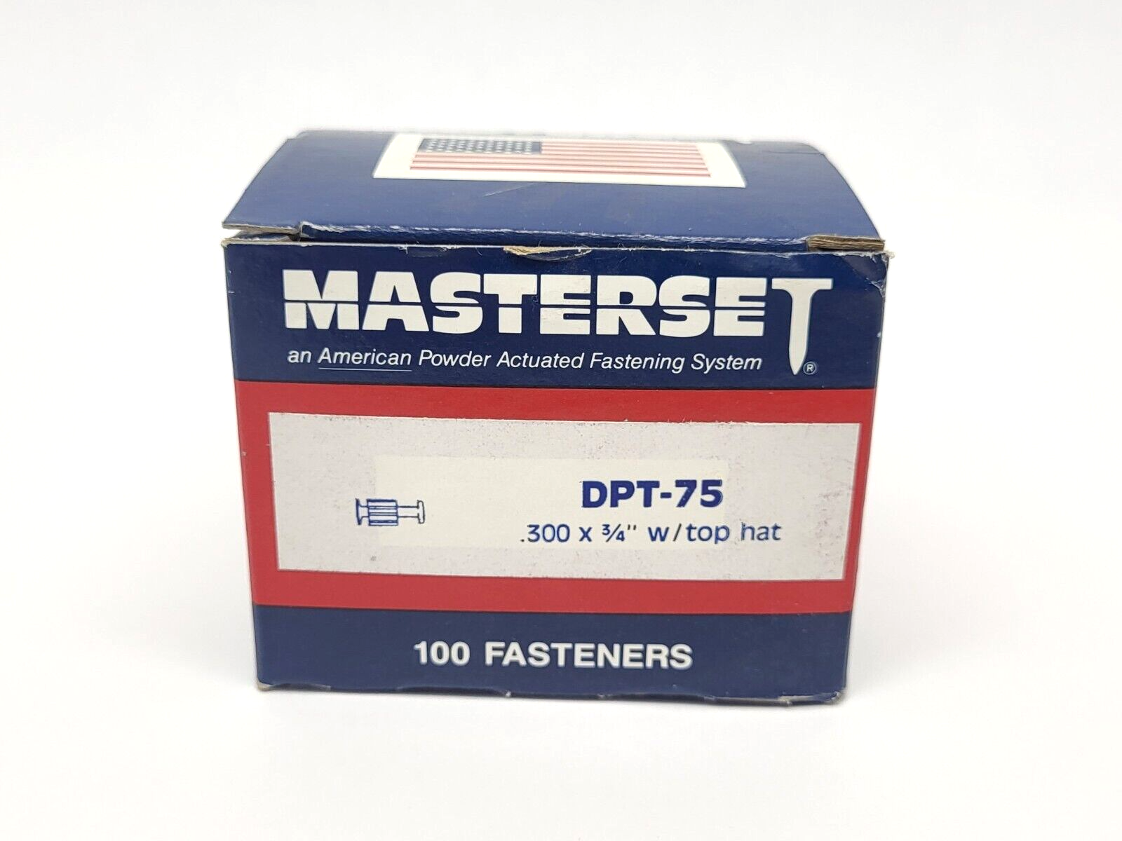 Masterset DPT-75 .300 x 3/4" W/Top Hat Fasteners BOX OF 91 - Maverick Industrial Sales