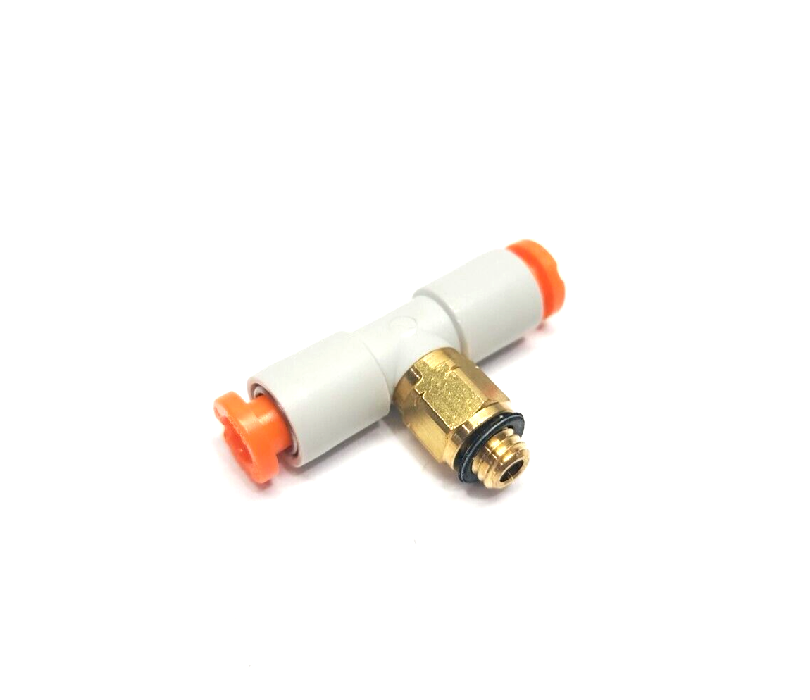 SMC KQ2T03-32A Tee Pneumatic Fitting 5/32" Tube 10-32UNF Male Thread LOT OF 2 - Maverick Industrial Sales