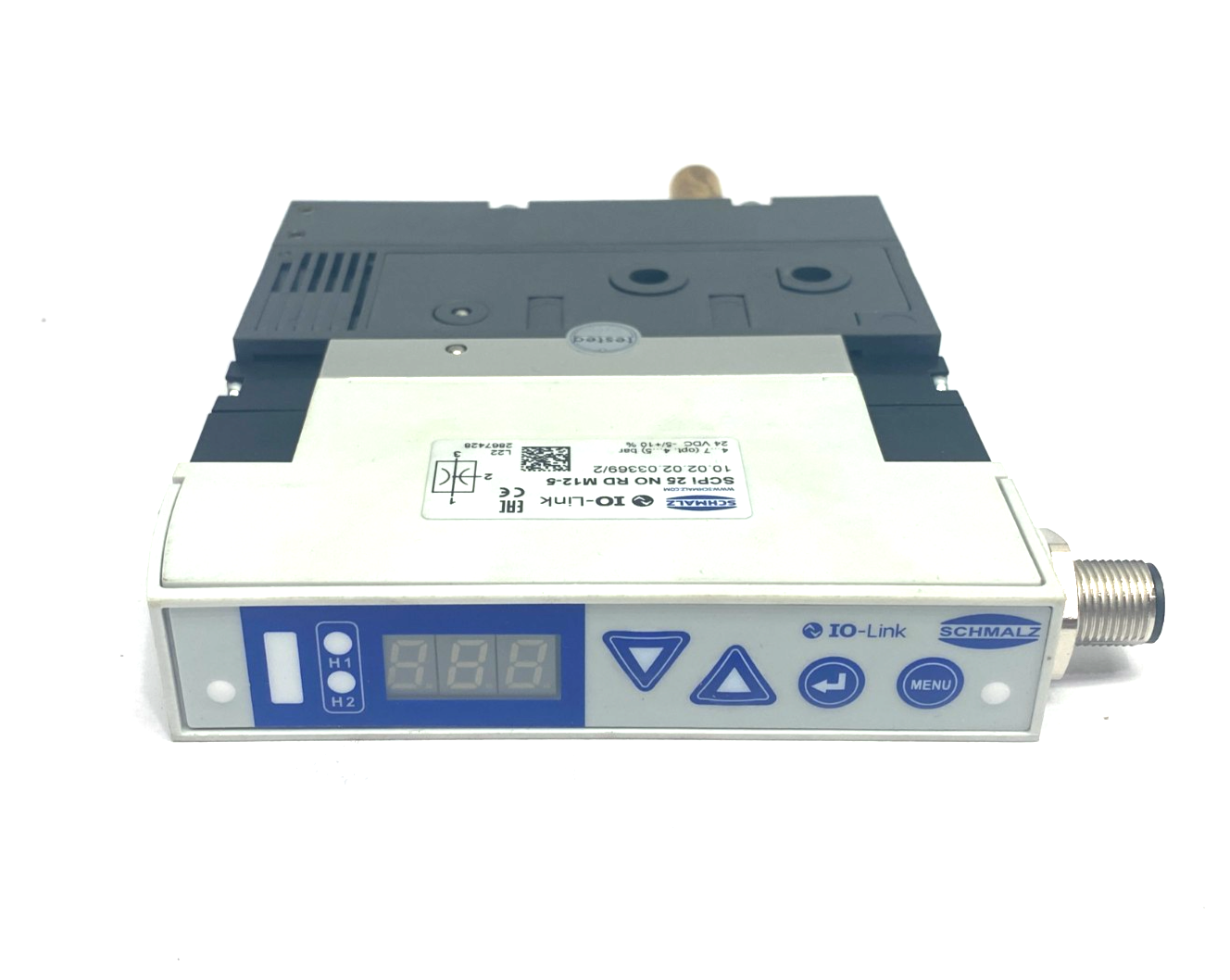 Schmalz SCPi 25 NO RD M12-5 Vacuum Generator 10.02.02.03369/2 MISSING REAR HOUSE - Maverick Industrial Sales