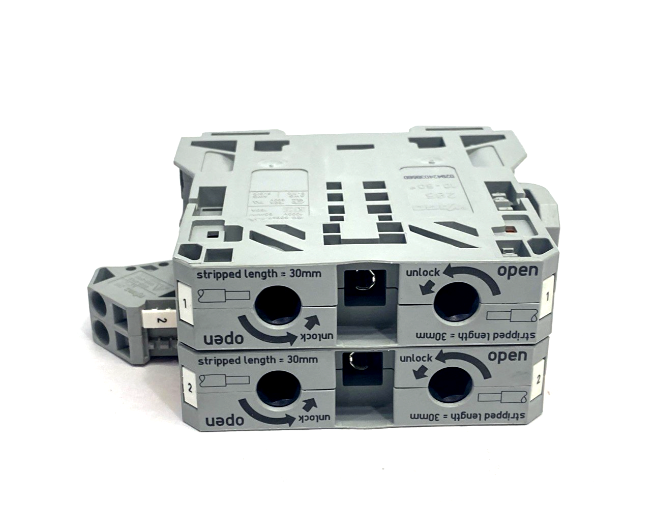 Wago 0285-0150 Terminal Block 150A 8-1/0 AWG 8-2/0 AWG 029424039560 LOT OF 2 - Maverick Industrial Sales
