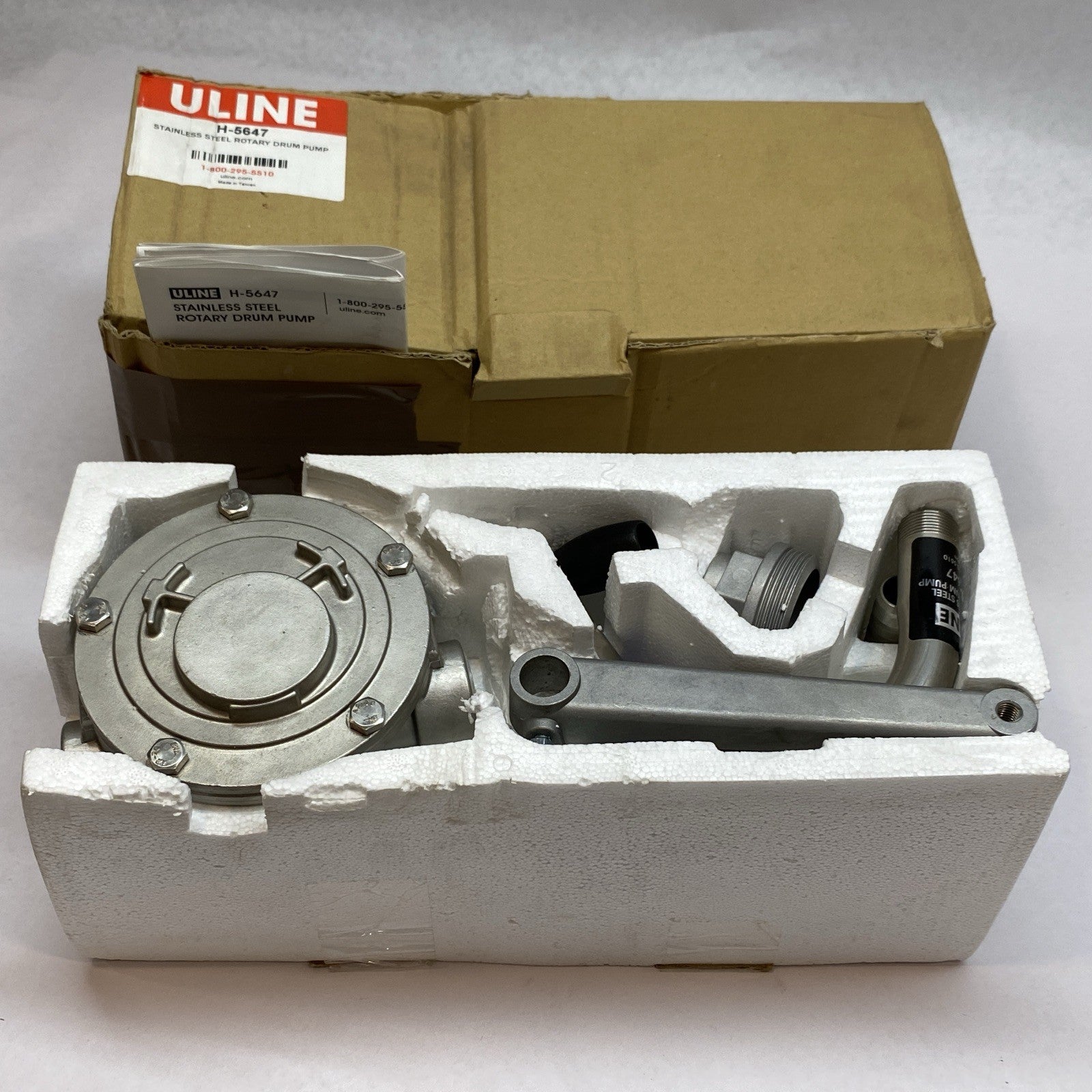 Uline H-5647 Stainless Steel Rotary Drum Pump - Maverick Industrial Sales