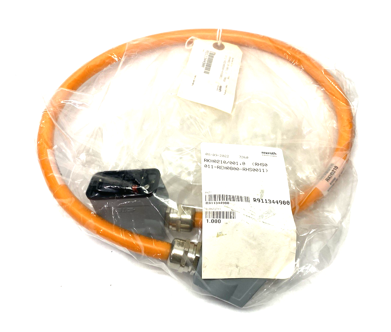 R911344900 | Bosch Rexroth Hybrid Cable RKH0210/001,0 (RHS0011-REH0800-RHS0011) - New - Maverick Industrial Sales