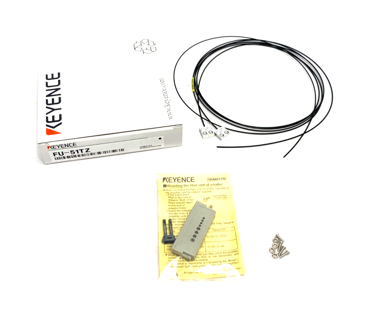 Keyence FU-51TZ Transmissive Fiber Optic Unit Thru-Beam Type - Maverick Industrial Sales
