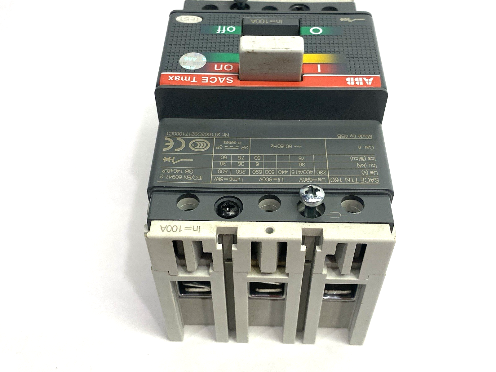 ABB 2T1003D92171000C1 Molded Case Circuit Breaker SACE Tmax 3-Pole SACET1N160 - Maverick Industrial Sales