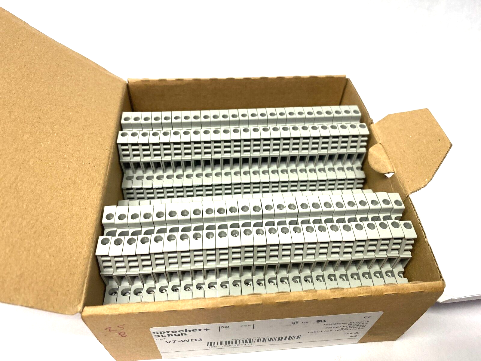 Sprecher+Schuh V7-WD3 Ser. A Terminal Block Gray BOX OF 50 - Maverick Industrial Sales