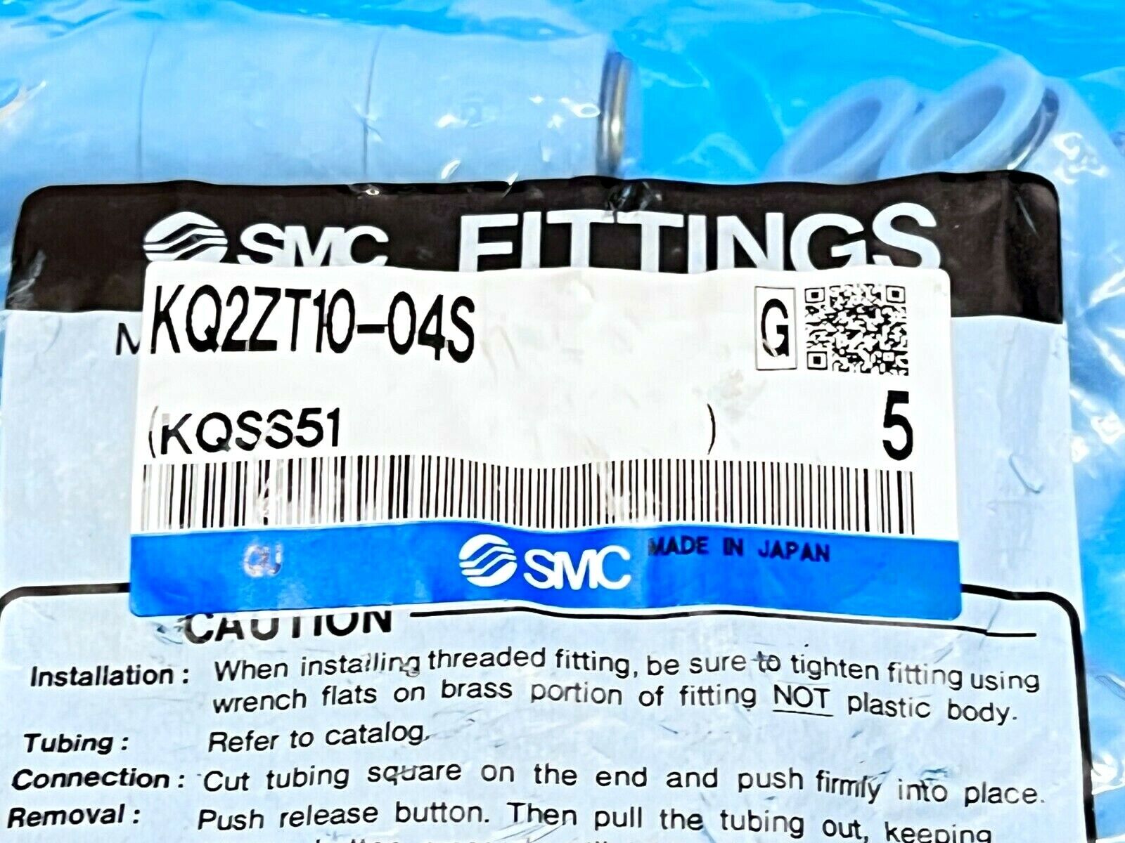 SMC KQ2ZT10-04S Push-In Fitting Male Triple Branch Universal LOT OF 5 - Maverick Industrial Sales