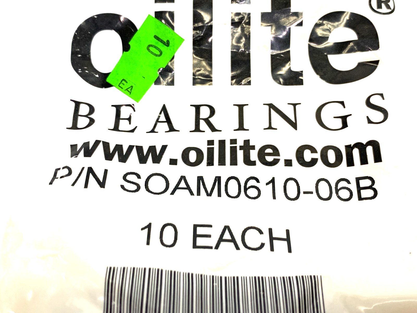 Oilite SOAM0610-06B Super Oilite® M-Series Metric Sleeve Bearing PKG OF 10 - Maverick Industrial Sales