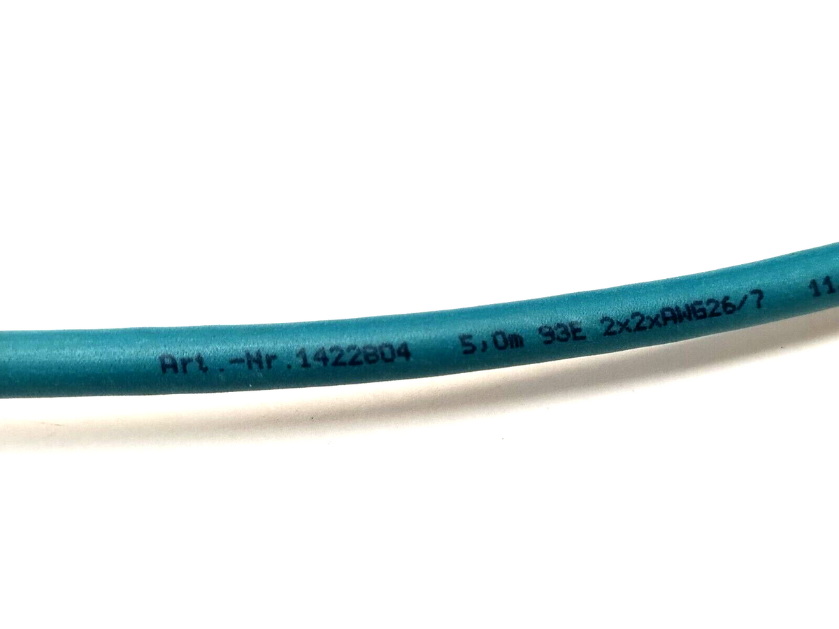 1422804 | Phoenix Contact Network Cable M12 4-Pin To RJ45 5m - Used - Maverick Industrial Sales